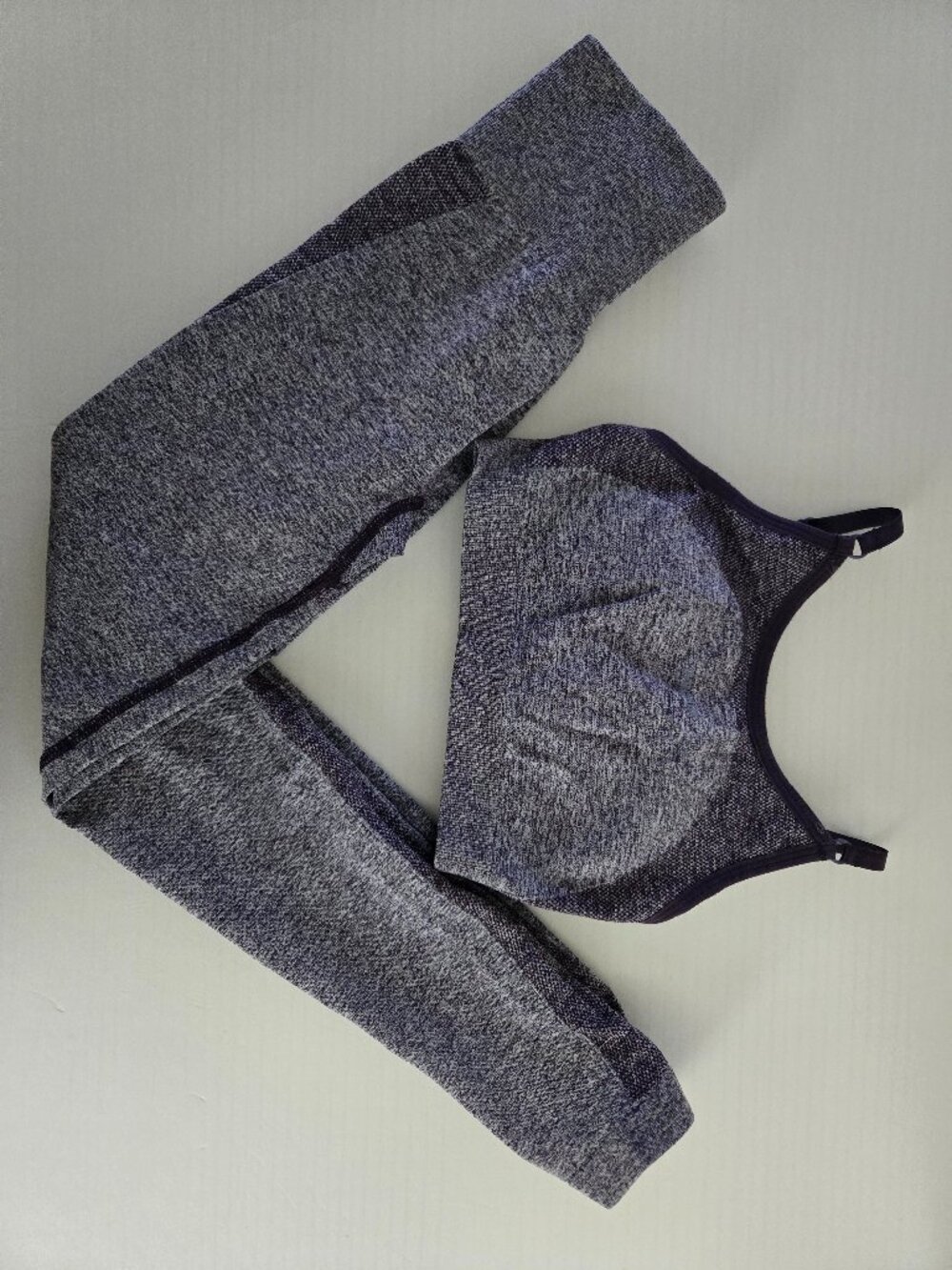 Gymshark Seamless Gray Marl Activewear Set | High-Waisted Leggings & Sports Bra